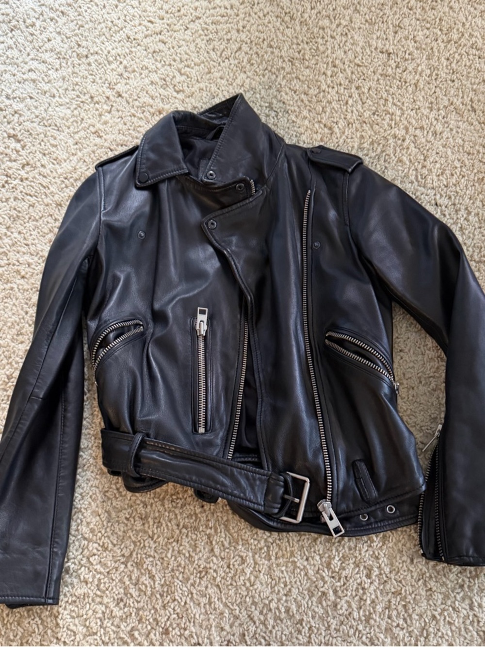 Allsaints BALFERN LEATHER BIKER JACKET - Picture 3 of 7
